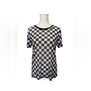 Hot Topic Checkered Sheer Top